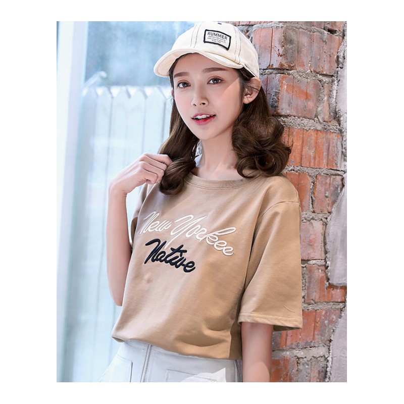 短袖女2018新款白色T恤女装夏季韩版ins超火的学生打底衫体恤女潮