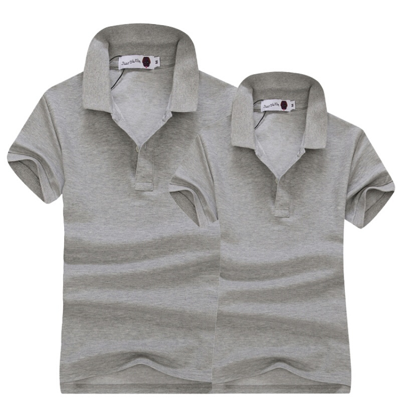 情侣装夏装有翻领棉短袖T恤男女纯色简约宽松大码polo衫半袖潮