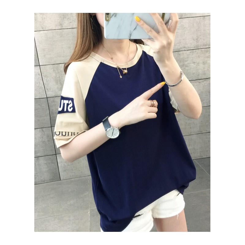 韩版短袖T恤2018新款夏装宽松百搭学生ulzzang上衣服女嘻哈潮ins白色均码