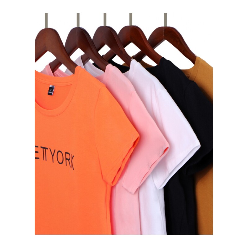 2018夏季女装韩版上衣显瘦短袖女T恤中长款半袖修身长款打底衫