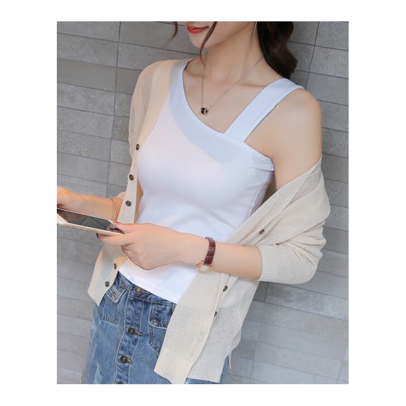 小背心女韩版外穿无袖T恤性感chic港味复古打底带上衣短款夏季