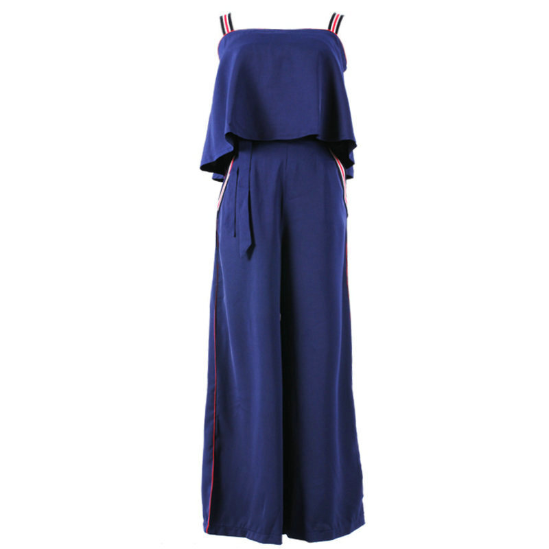 带阔腿裤夏季套装女时尚两件套2018新款学生小清新春装雪纺宽松