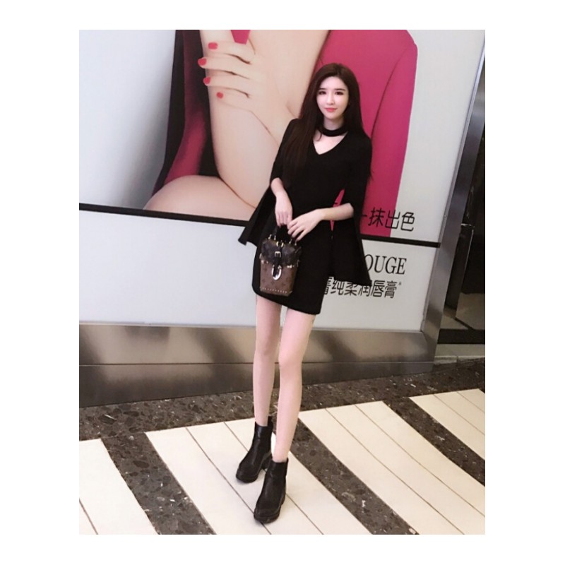 夜店裙子夏2018新款超仙夜场女装性感酒吧显瘦气质小心机连衣裙潮黑色