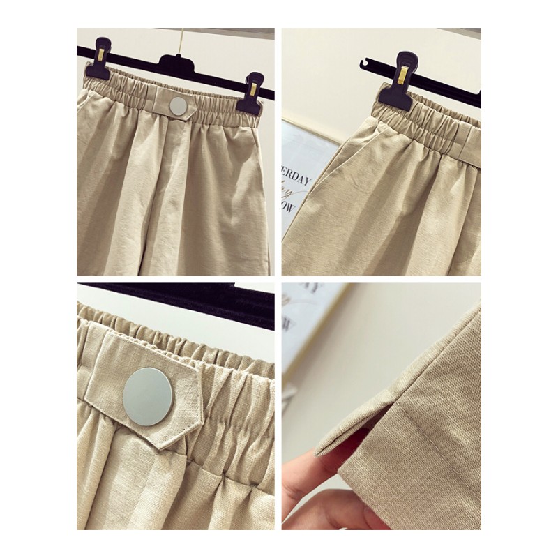 阔腿白色短裤女夏2018新款韩版宽松学生高腰a字ins超火的休闲裤子