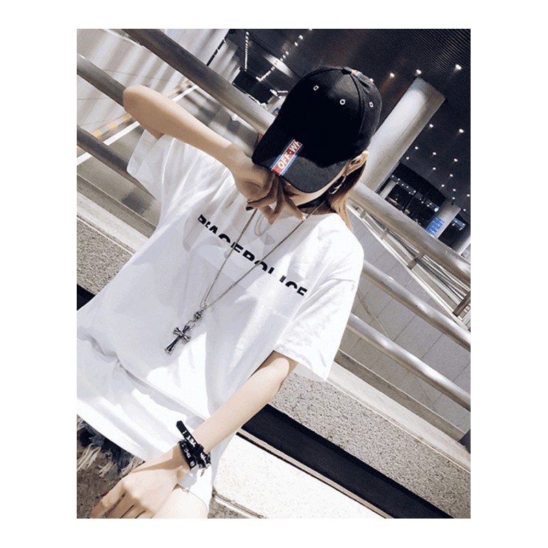 下衣失踪T恤女紫色短袖2018新款夏装宽松bf韩范ins超火中长款上衣