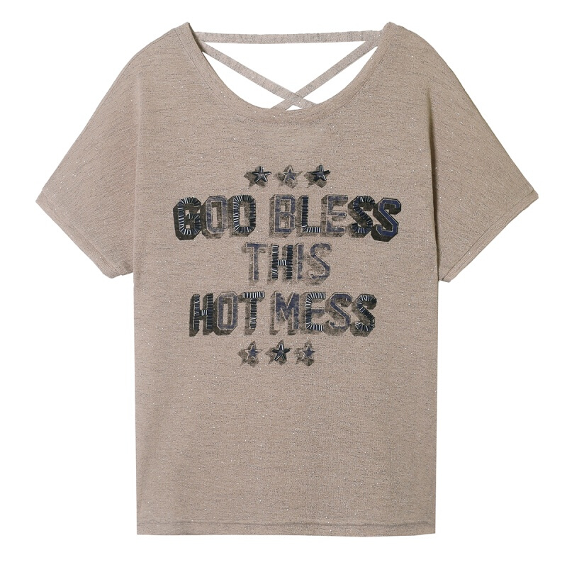 后背小心机上衣女夏装2018新款宽松T恤半袖体恤冰丝短袖ins超火的