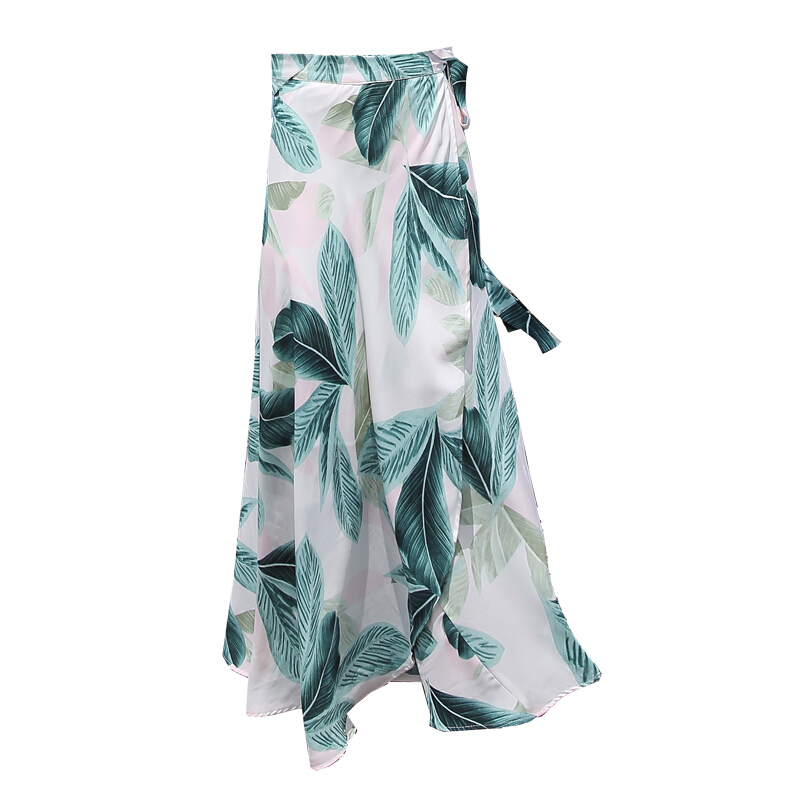 夏季新款一片式雪纺长裙海边度假防嗮沙滩裙ins超火的半身裙仙女图片色