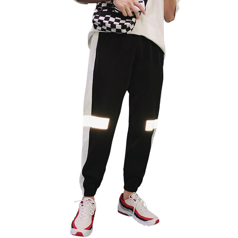 ins运动裤子女夏2018新款bf休闲裤学生韩版宽松ulzzang百搭九分裤