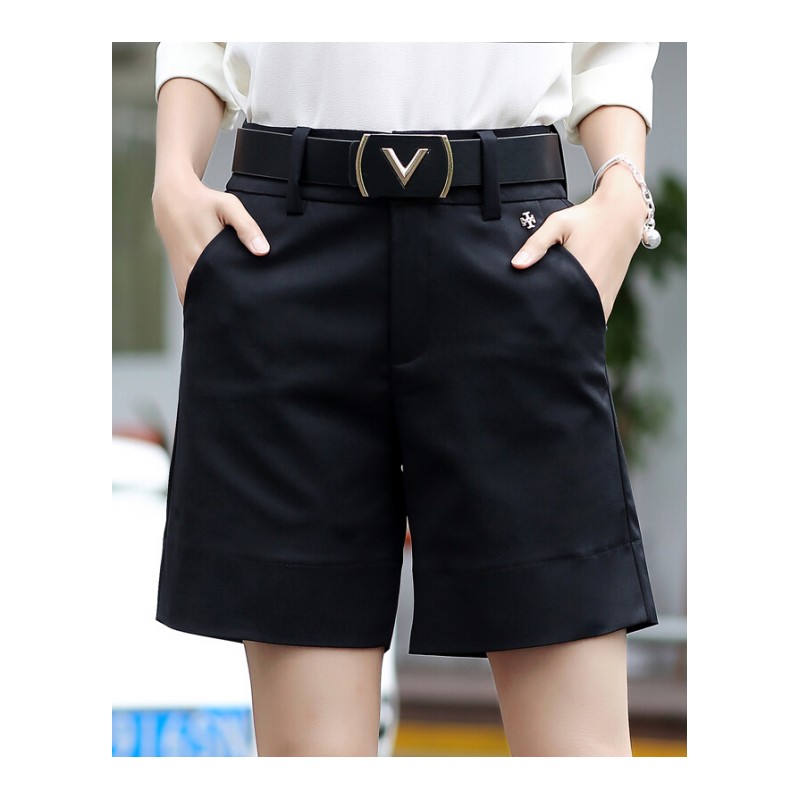 五分阔腿短裤女夏2018新款韩版高腰显瘦百搭西装裤胖mm大码四分裤