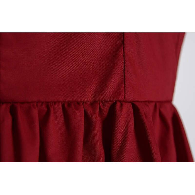 露背性感红裙礼服裙红色带连衣裙渡假裙沙滩裙女夏浆果红(两种穿法)