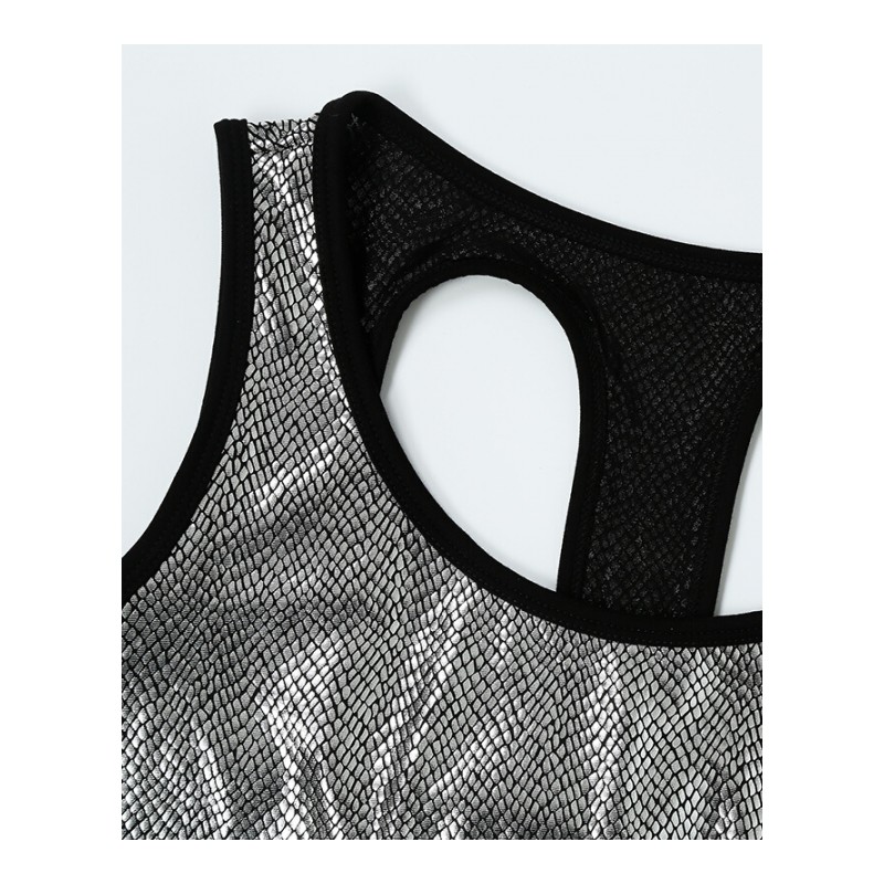 2018新款时尚百搭露背原宿风带背心女夏外穿短款无袖上衣银色