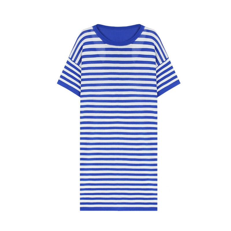 连衣裙女慵懒风chic2018夏季新款中长款宽松针织裙ins超火的裙子