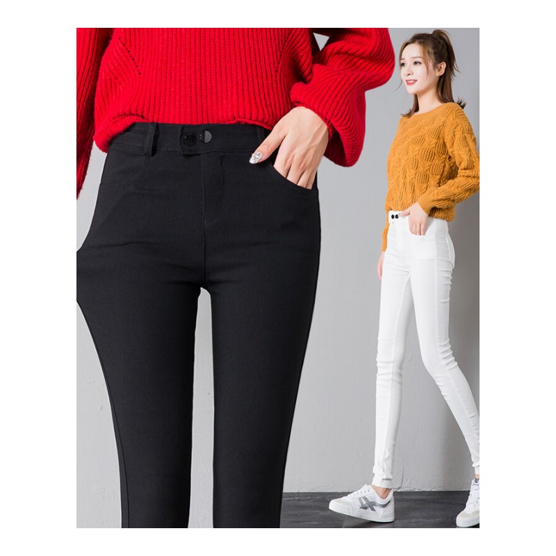 打底裤女外穿薄款加长裤子女夏2018新款显瘦潮韩版秋季小脚裤百搭黑色898标准版