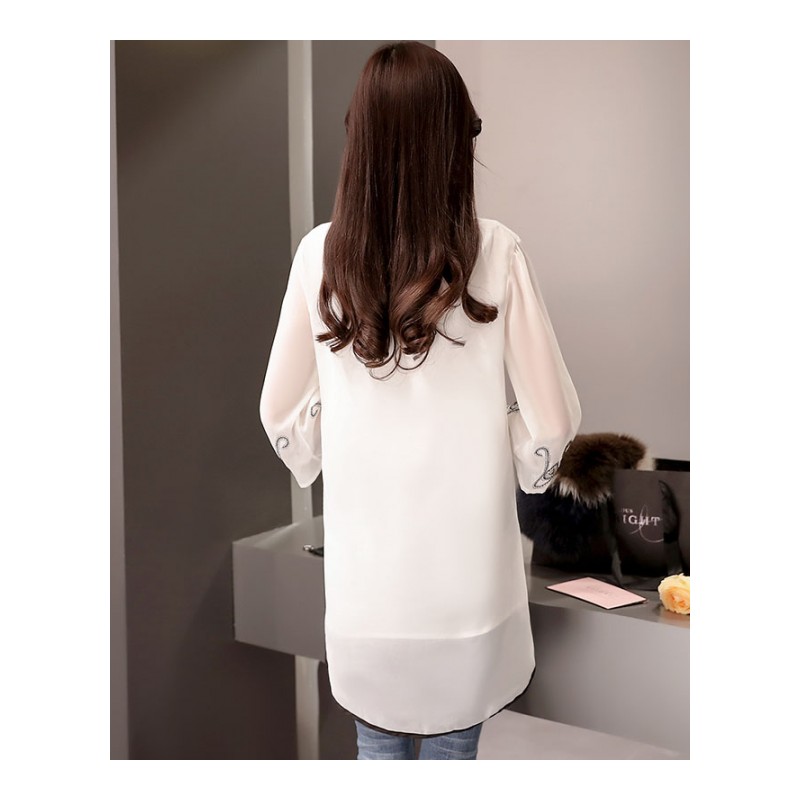 网纱蕾丝雪纺遮肚子女士裙子2018年新款连衣裙减龄秋款中长显瘦潮