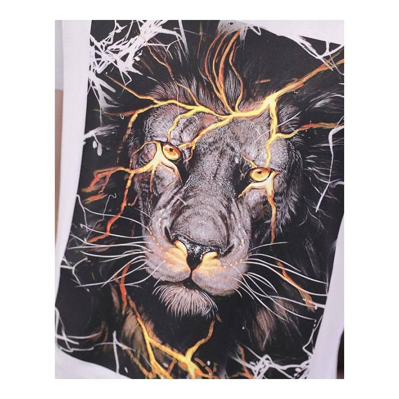 夏季短袖男士T恤 韩版圆领修身男生印花休闲体恤半袖潮男装上衣服