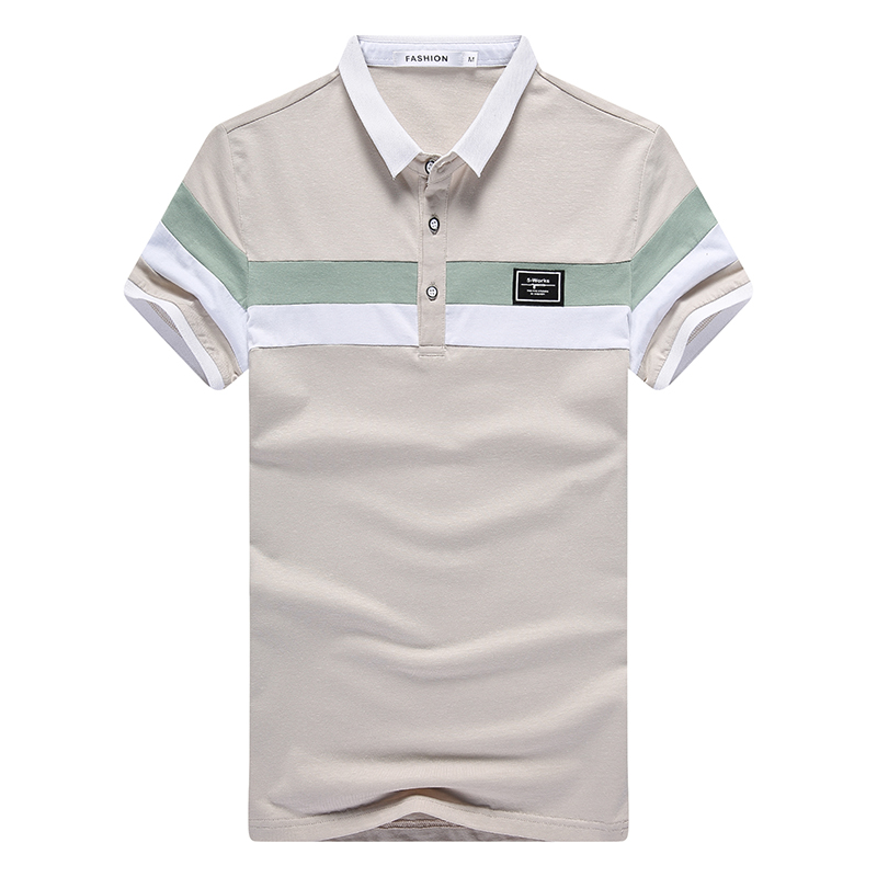 男士夏装有领纯棉短袖T恤夏季翻领POLO衫青年学生男装带领上衣服
