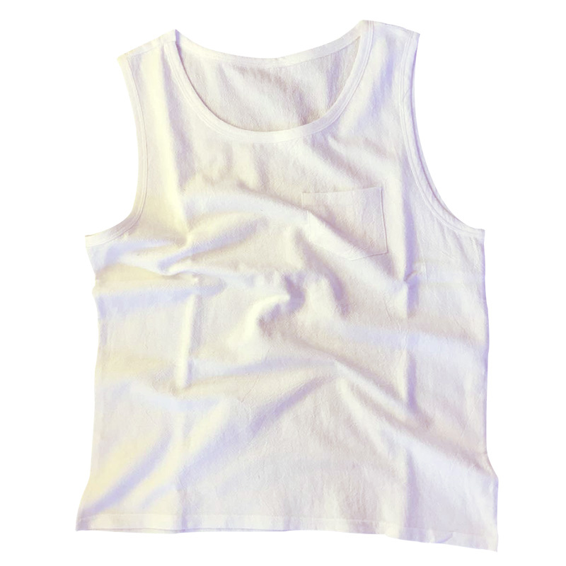 18夏季无袖棉麻背心男学生亚麻色坎肩T恤男士青年宽松大码袖潮