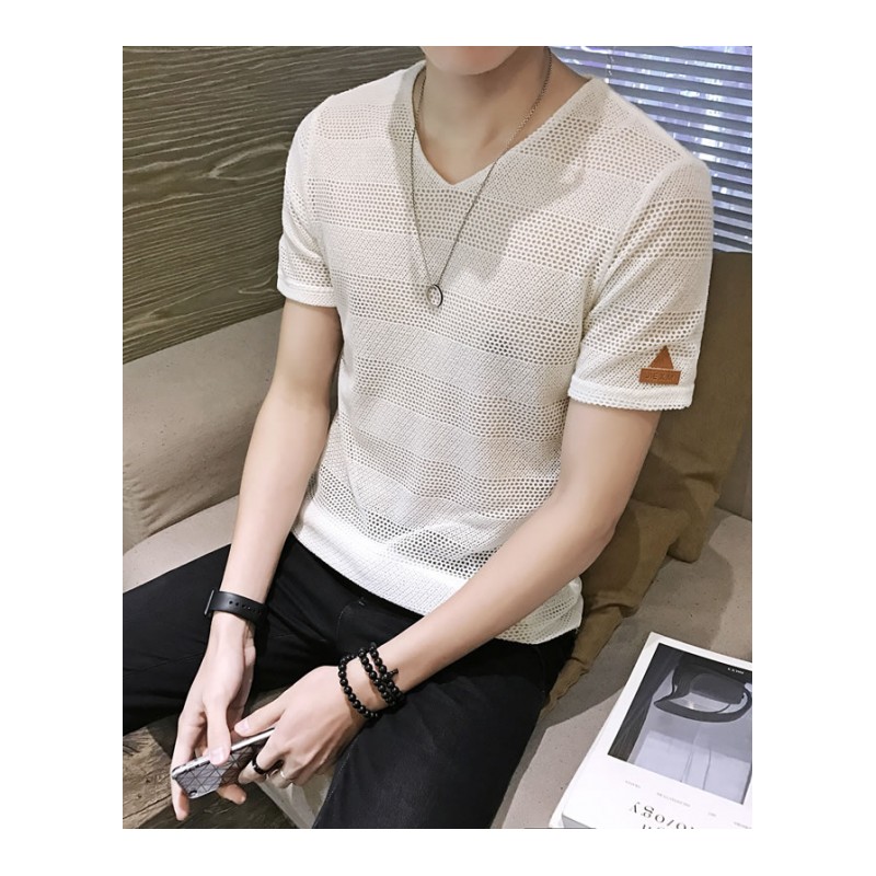 2018夏装新款短袖T恤青春潮流半截袖打底衫学生修身型上衣服体恤