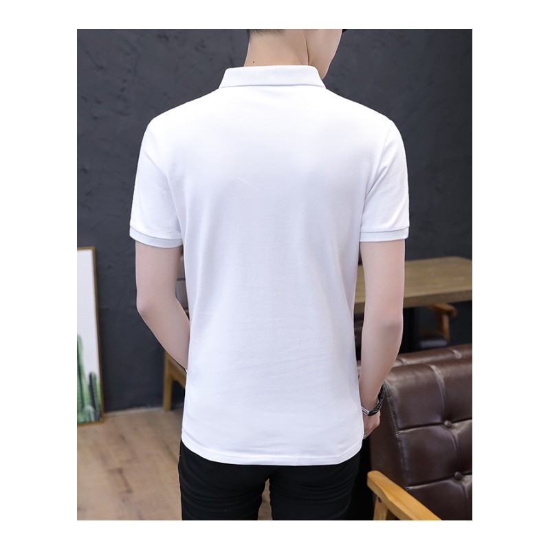 2018夏季新款男士短袖T恤青年韩版修身POLO衫潮流百搭男装上衣服