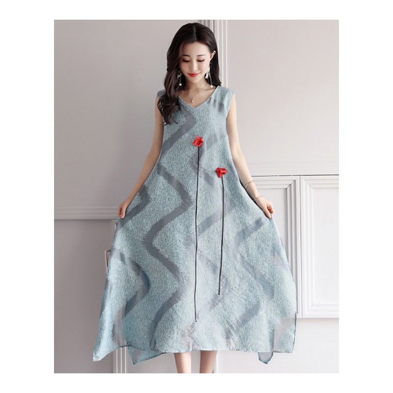 2018夏季韩版套装甜美印花夏季纯色潮流时尚带裙