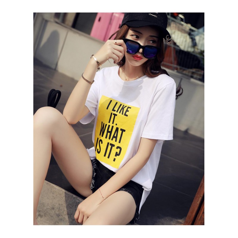 新潮修身2018年女士夏季显瘦优雅韩版圆领短袖T恤甜美百搭时尚潮