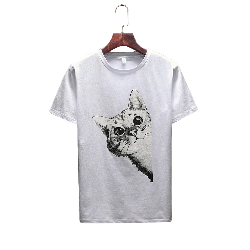 T恤小清新2018年圆领青春流行夏季短袖日常超修身印花青少年心机