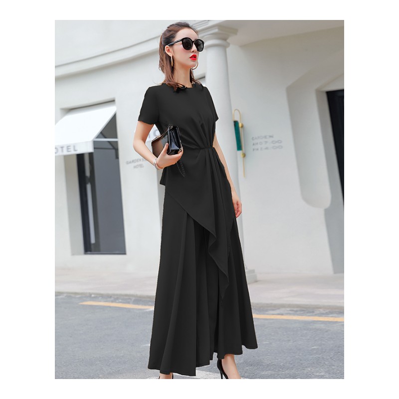 套装/套裙短袖时尚修身显瘦百搭潮流个性圆领2018年夏季款