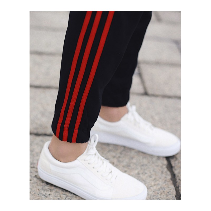 2018时尚潮日系男士九分休闲裤原宿街拍运动裤港风新款长裤