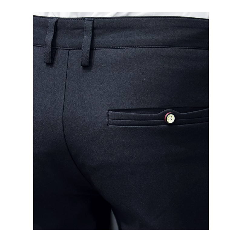 夏季男士修身小脚裤型师英伦青年九分裤显瘦纯白色上班男薄裤子