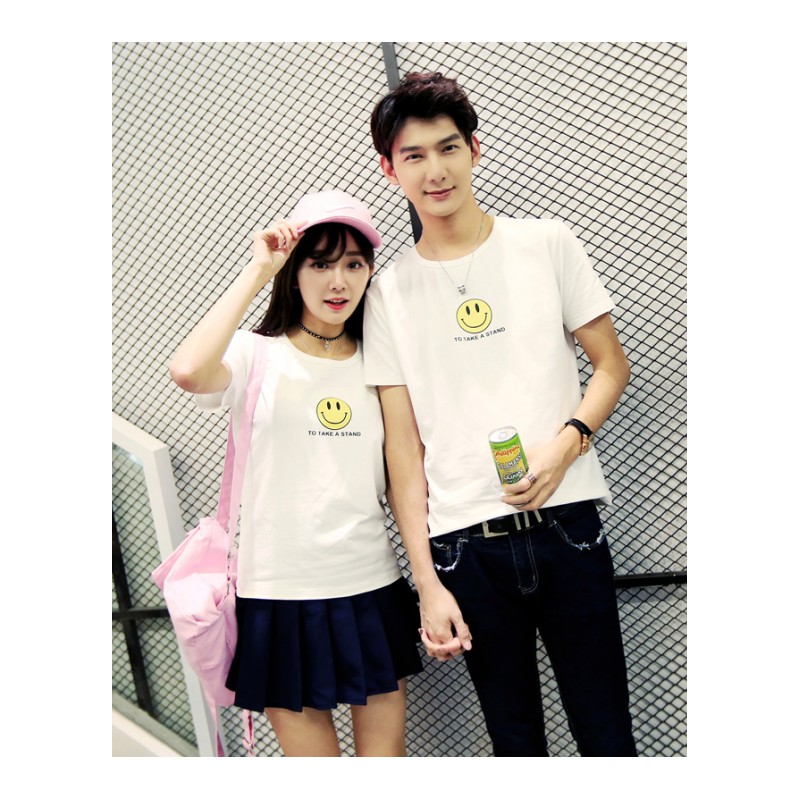 情侣装夏装2018新款潮bf男女qlz情侣短袖T恤韩版气质春装半袖班服