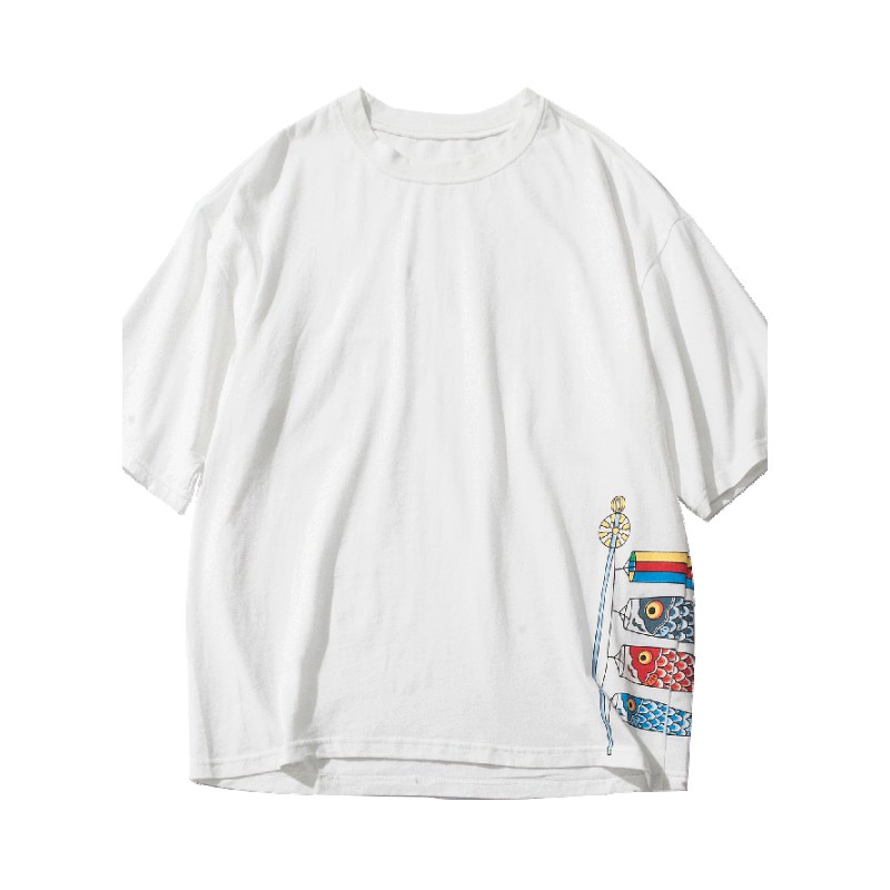 港风夏款日韩风韩版印花时尚短袖T恤宽松时尚打底青少年半袖男TEE