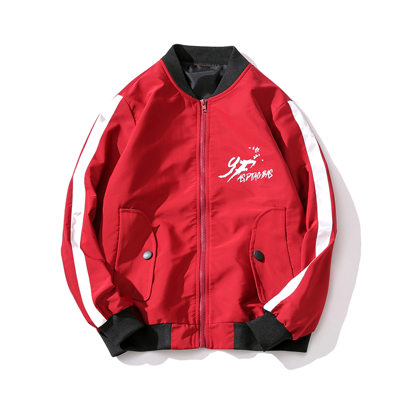 中国风春季新品日系男款韩版立领棒球服夹克青少年修身外套潮男装