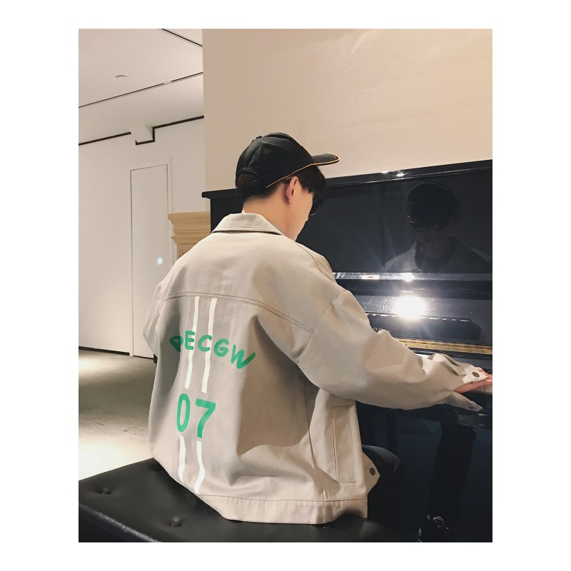 4色2018春季新品小清新时尚男款韩潮落肩百搭青少年休闲飞行夹克