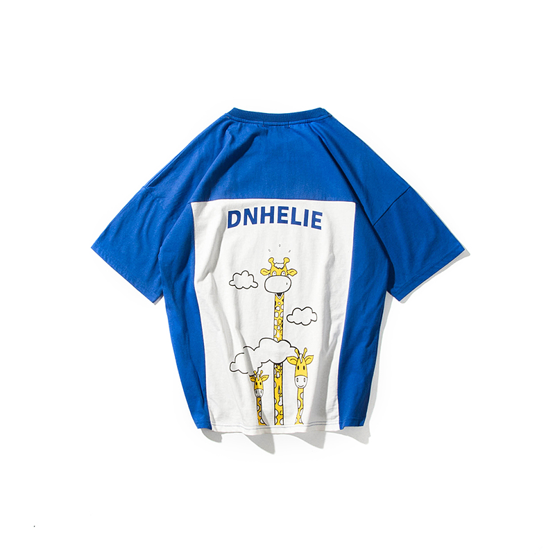 夏款韩版时尚男士短袖圆领T恤2018新款半截袖港风情侣装打底上衣