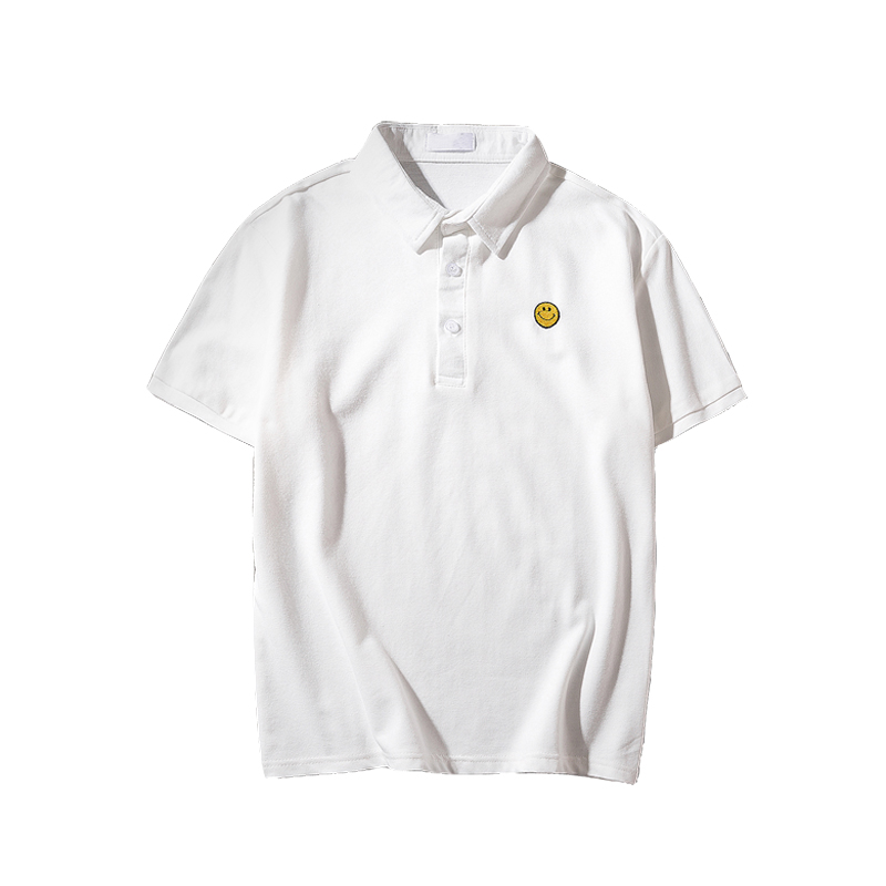 2018夏装新款餐厅服务员职业微笑刺绣短袖polo衫男女修身T恤班服t