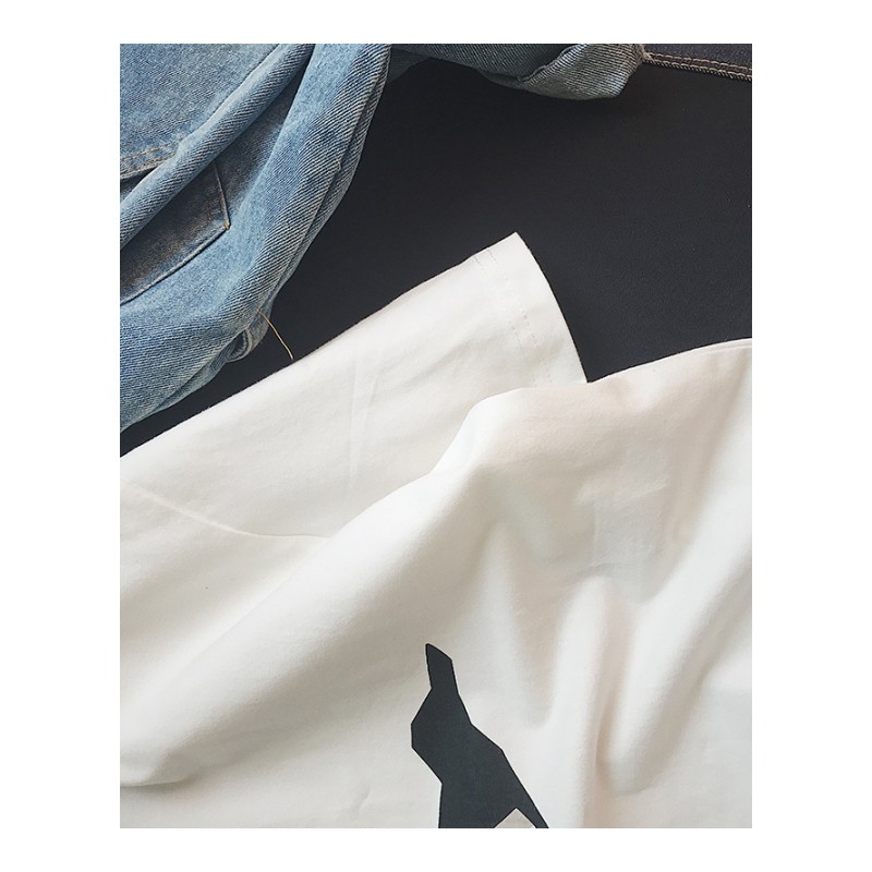 2018夏款新款纯色鲸鱼印花短袖T恤男韩版修身圆领半截袖打底衫T恤