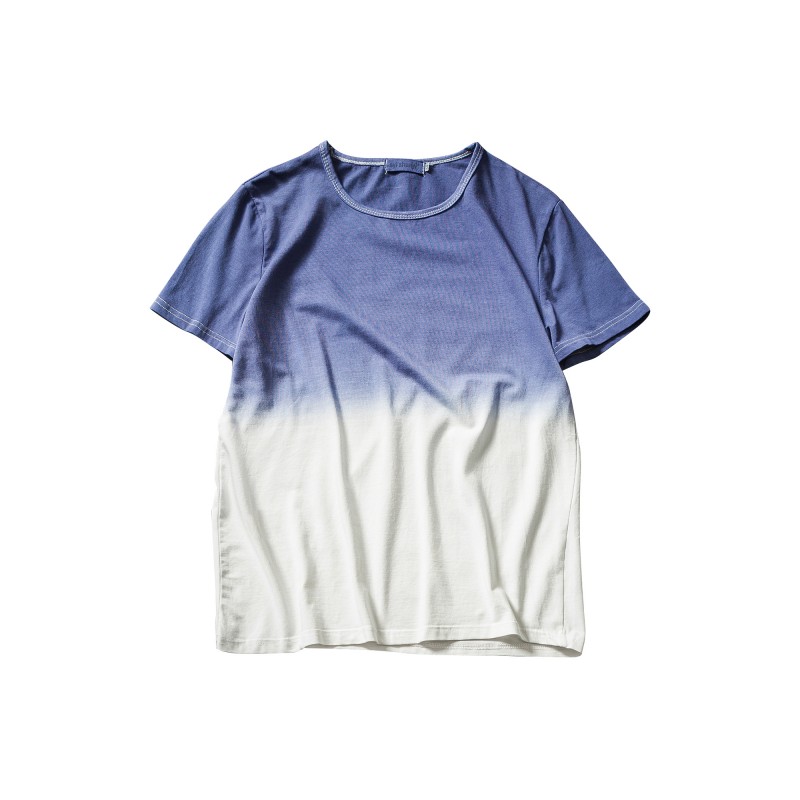 2018夏装时尚3D拼色流行日系青少年短袖T恤男修身大码棉质打底衫t