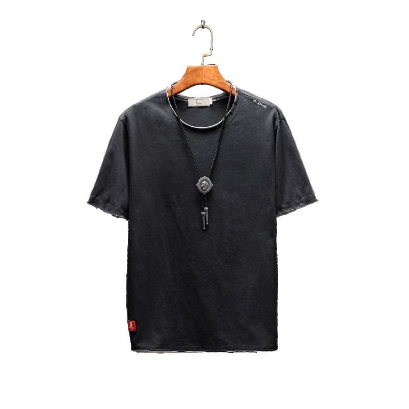 2018夏款男士短袖T恤韩版宽松简约半袖衣服学生半截袖圆领时尚