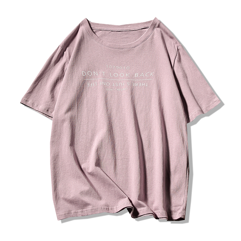 2018夏款文字印花短袖T恤男士加肥大码圆领半袖体恤韩版时尚男装