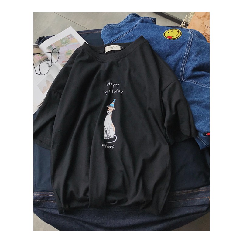 时尚的短袖男韩版潮学生半袖体恤夏天2018夏款新款bf宽松T恤衫