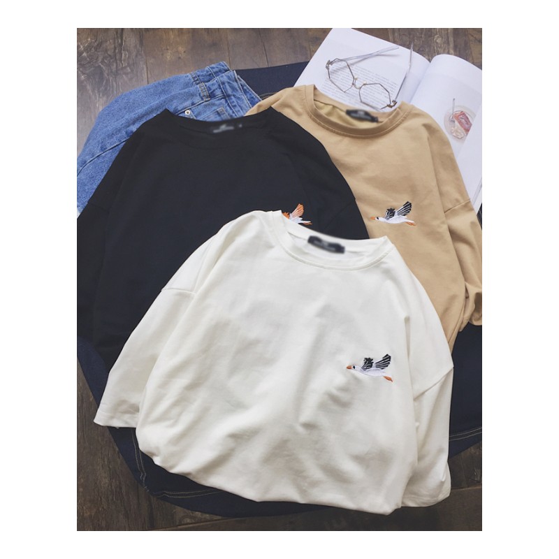 夏款2018新款男士短袖T恤韩版时尚情侣上衣宽松半袖小清新打底衫