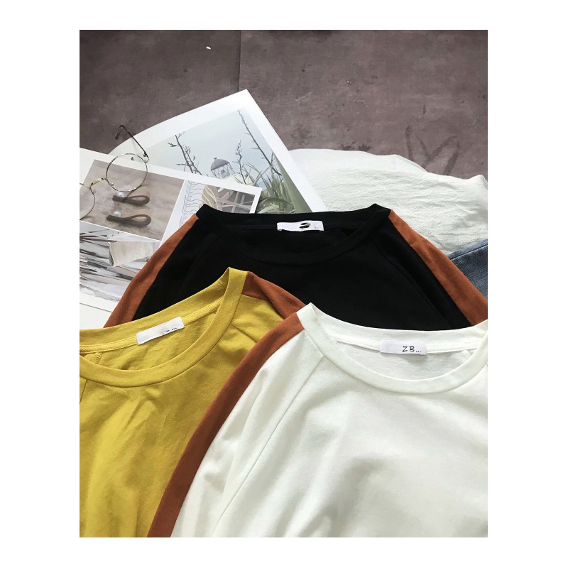 2018夏男士新款印花短袖T恤圆领纯色简约休闲时尚韩版学院体恤潮