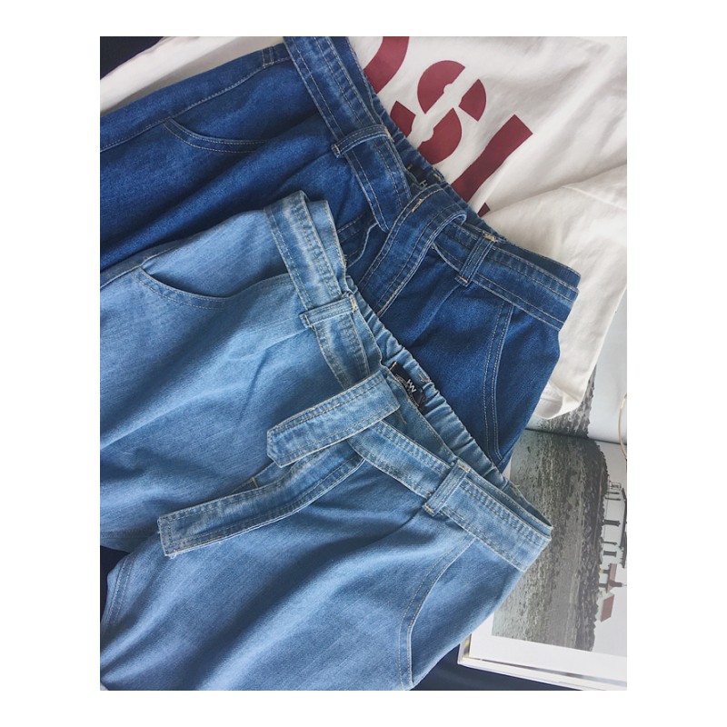 2018夏款新款男士港风牛仔短裤韩版时尚宽松学生情侣百搭休闲裤子