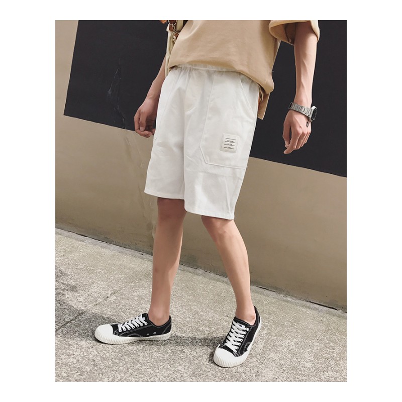 2018夏款新款男士百搭港风宽松短裤韩版时尚学生帅气休闲五分裤子