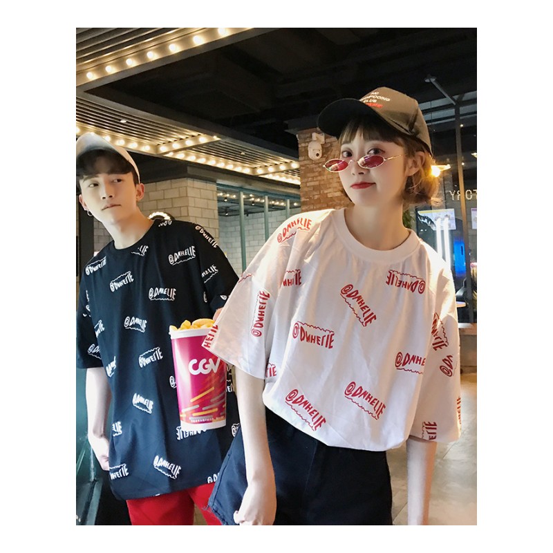 情侣装2018夏装新款日系学院风短袖T恤青少年半袖学生体恤衫潮TEE