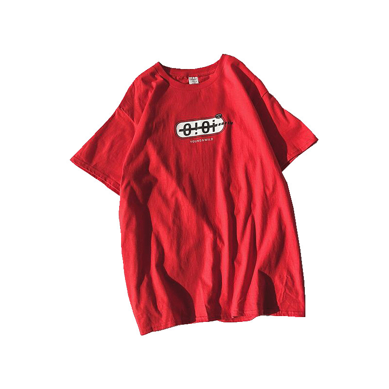 港风夏款短袖T恤潮牌半袖韩版日韩风上衣男2018新款学生圆领TEE