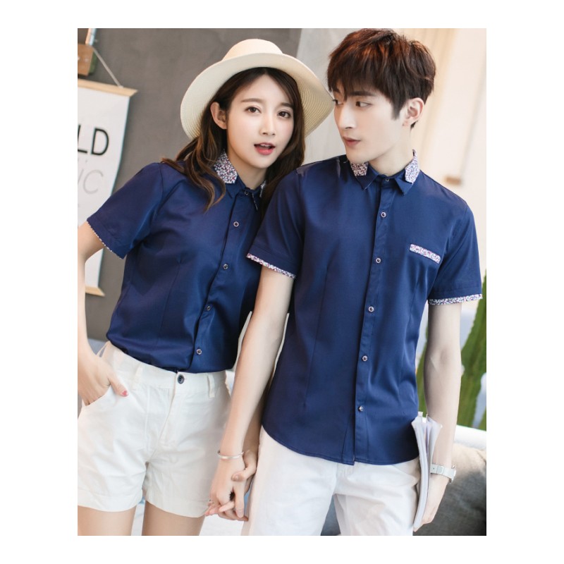 18美师理店型师夜店酒吧KTV服务员工作服男士短袖衬衫衬衣