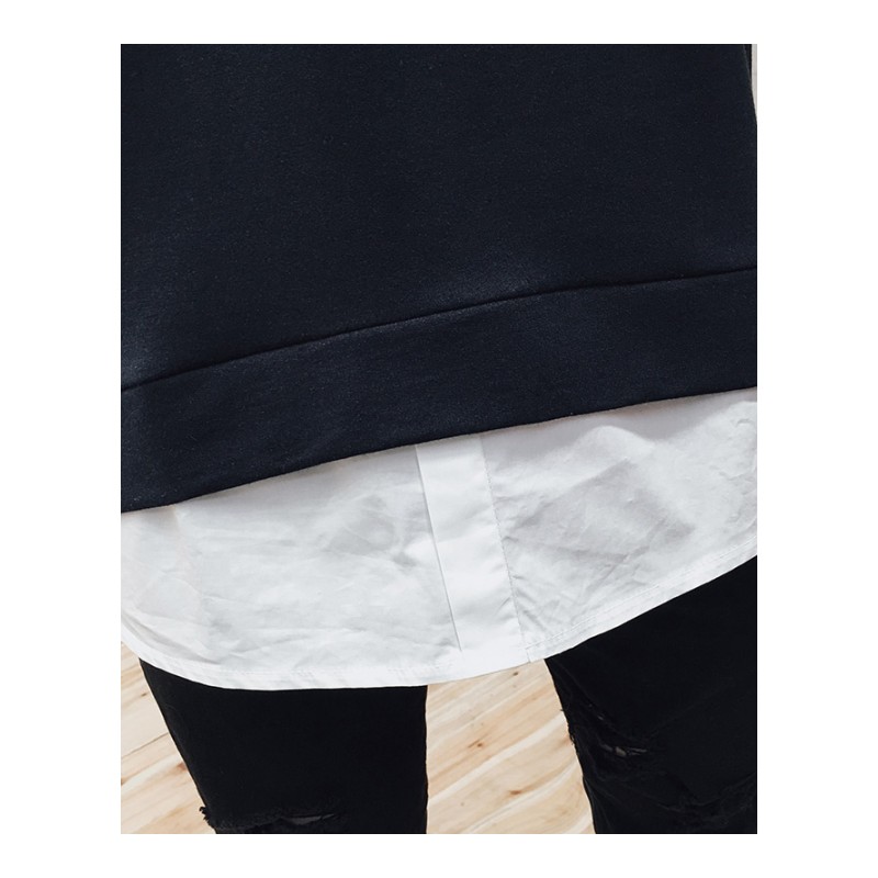 假两件衬衣男半袖夏款青年韩版宽松字母印花T恤潮男圆领短袖上衣T