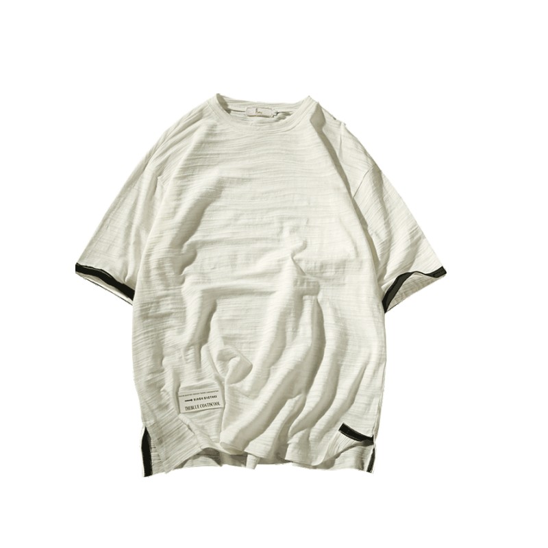 2018夏款年轻男士圆领短袖T恤夏装棉打底衫修身大码男装半袖纯色