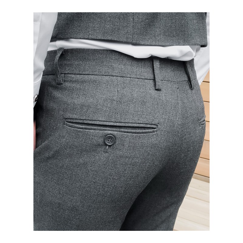 2018新款男士高品质韩版修身纯色西裤型师气质帅气西裤男长裤潮